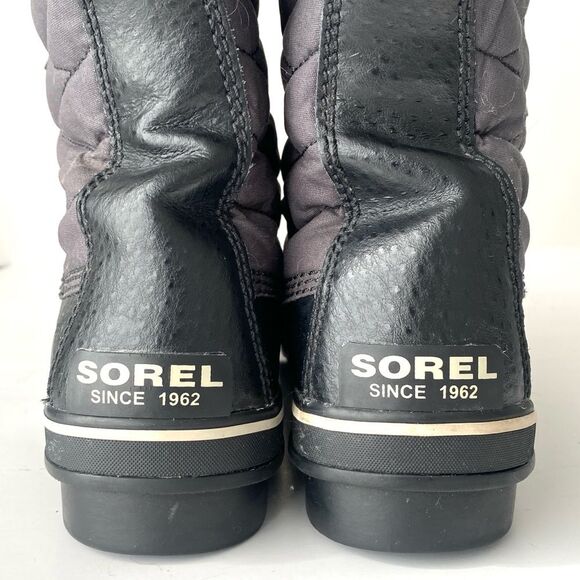 SOREL Black Fur-Lined Lace-Up Waterproof Winter Boots Sz 11 Outdoor Ski Resort - Picture 16 of 16